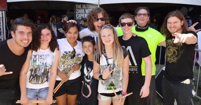 Students with members of Nothing More