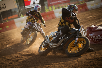 Super Hooligan flat track motorcycle racing