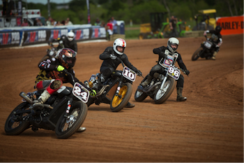 Super Hooligan flat track motorcycle racing