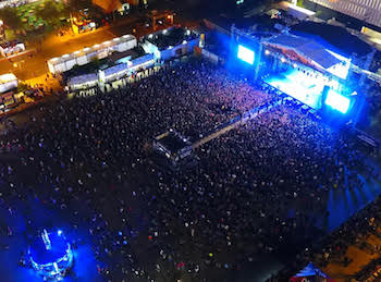 Aerial photo of the Las Rageous 2017 crowd