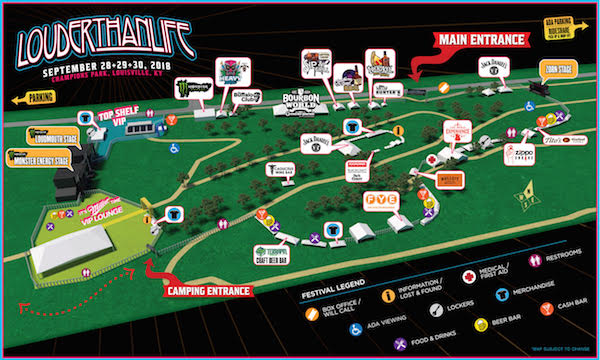 Louder Than Life festival site map