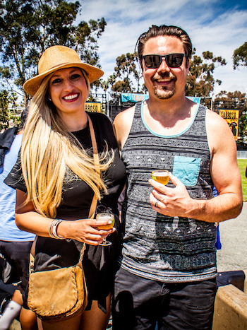 Sabroso patrons enjoying craft beer samples, photo by Lizzy Gonzalez