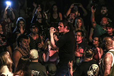 Breaking Benjamin's Benjamin Burnley performing on ShipRocked 2017