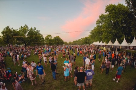 VIP pavilion & food vendors at Bourbon & Beyond