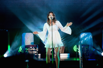 Lana Del Rey performing at Ohana